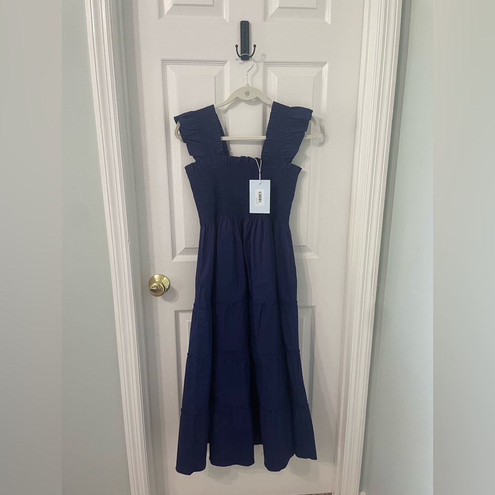 NWT Hill House Ellie in Navy Poplin, size M (original style without pockets)